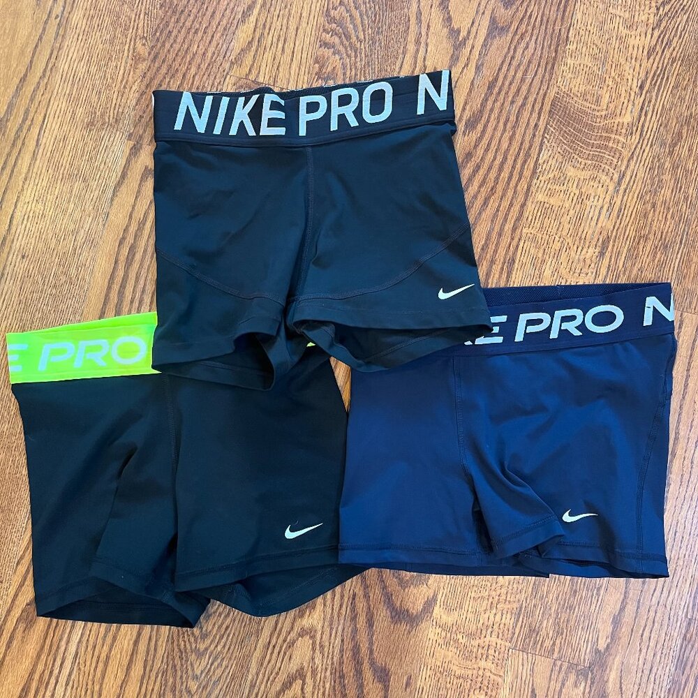 Nike Pro Spandex Short Bundle - 3 Pairs - Womens Small
